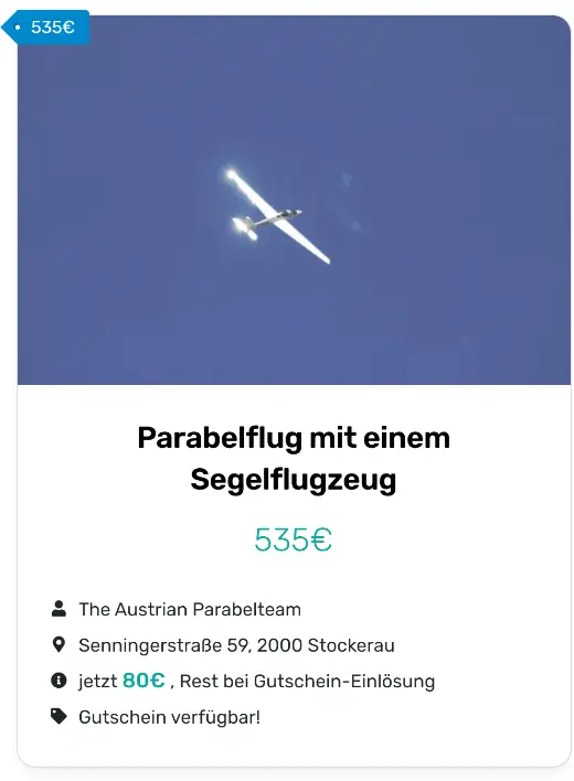 Parabelflug mit einem Segelflugzeug im Kunstflug in Stockerau