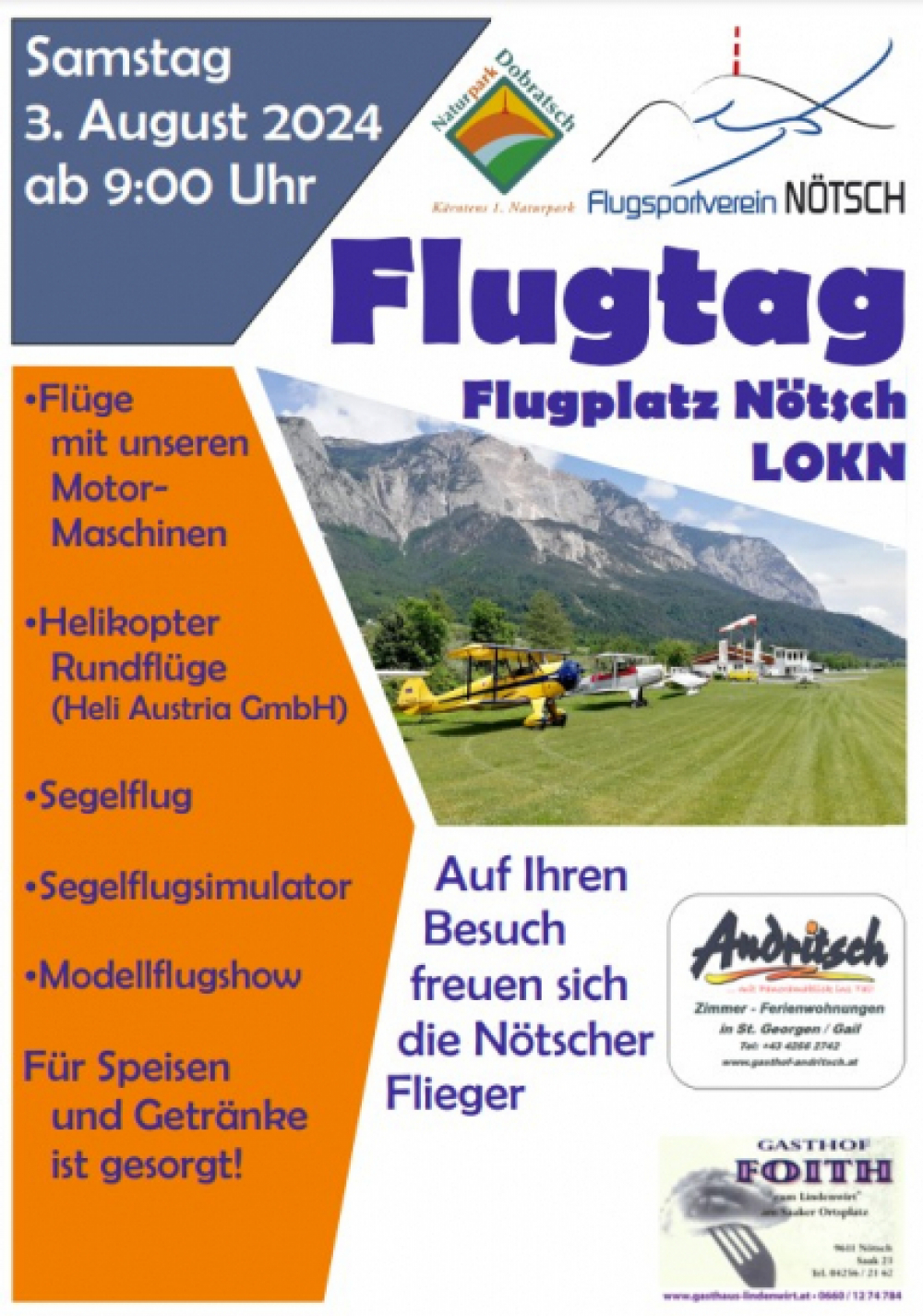 Flugtag Flugplatz Nötsch