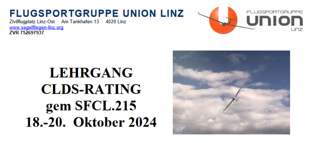 Lehrgang CLDS-Rating gem SFCL.215 18.-20. Oktober 2024